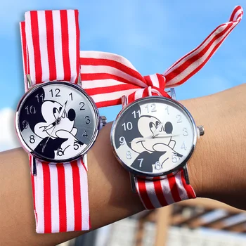 Moda Panglică Mickey Femei Ceasuri de Afaceri Ultra-subțire Doamnelor Încheietura Ceas Fete Ceas Cadou Relogio Feminino zegarek damski