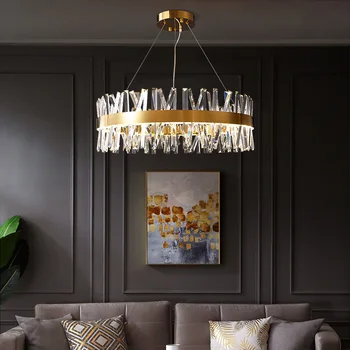 Moderne de Cristal Pandantiv Lumina LED-uri de Interior Candelabru de Lux Decor de Iluminat Pentru Bucătărie Sufragerie Camera de zi Dormitor 3