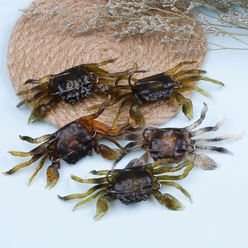 Momeală artificială de Crab cu Cârlige Ascuțite, Jigging Atrage Creatură a Mării Aborda Fals Momeală Moale Momeli de Pescuit