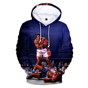 Muhammad Ali Hanorace Barbati Bluze cu Maneca Lunga Pulover Haina Casual de Imprimare 3D Celebrul campion de box Muhammad Ali, Hanorace