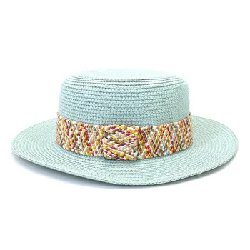 Multi-culoare plaja pălărie nouă dimensiune reglabil de sex masculin și de sex feminin culoare pălărie de soare pălărie de paie flat-top macaron culoare кепка мужская