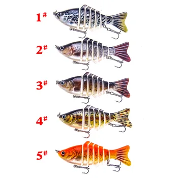 Multi-Secțiune Luya Momeala 10cm Momeala Set Bionic 7-Secțiune Mare Colorate Momeli de Pescuit, Momeală de Pescuit Set 16g Pescuit