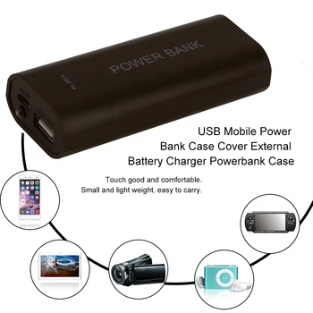 Multicolor Opțional USB Mobile Power Bank Caz Acoperire Portabil 5600mAh Extern Încărcător de Alimentare Durabile banca Caz 3