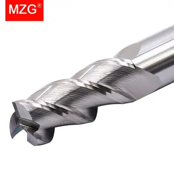 MZG 3 Flaut Tăiere HRC55 1mm, 1.5 mm, 2mm-Aluminiu-Cupru Prelucrare CNC Router Tungsten din Oțel Sprial freze End Mill