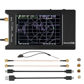 Nanovna-H4 Analizor Vectorial de Retea 10Khz-1.5 Ghz HF VHF UHF Antena Analizor de Măsurare Cu LCD Ecran Apăsați Nano VNA