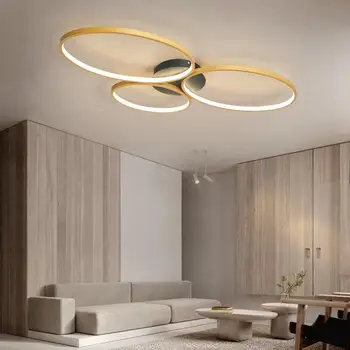 Negru/Aur cu led-uri Moderne Candelabru pentru dormitor, camera de studiu living luces de techo Candelabre Tavan Corpuri AC90-260V 3