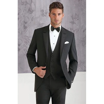 New Sosire costume pentru bărbați costume de mire imbracat in negru personalizat 2021 3 costum de înaltă calitate