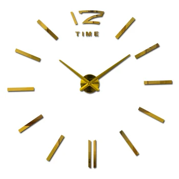 new sosire reală marca home decor autocolant de perete Camera de zi cuarț ceas digital mare ceas de perete cu design modern ceasuri de mare 0