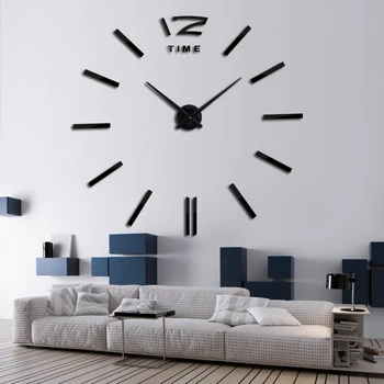 new sosire reală marca home decor autocolant de perete Camera de zi cuarț ceas digital mare ceas de perete cu design modern ceasuri de mare 4