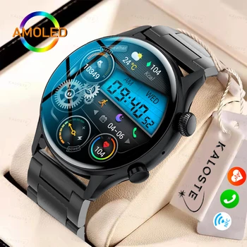 Noi 390*390 Ecran Ceas Inteligent Om Mereu Afișa Timpul de apelare Bluetooth Sport Tracker de Fitness Smartwatch Pentru Bărbați Android IOS 0