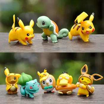 Noi 8pcs/set Pokemon Acțiune Figura Model de Desene animate PVC Papusa Jucării Pentru Copii Original Pikachu Păpuși de Acțiune Figura copil cadou