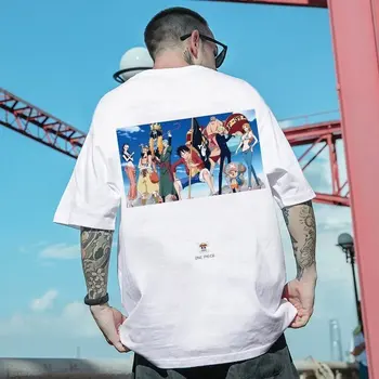Noi 8X Moda de Vara cu Maneci Scurte Barbati Tricou Vrac Rulează Desene animate Anime Caracter de Imprimare Barbati Unisex T-shirt Cuplu Maxim 2