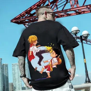 Noi 8X Moda de Vara cu Maneci Scurte Barbati Tricou Vrac Rulează Desene animate Anime Caracter de Imprimare Barbati Unisex T-shirt Cuplu Maxim 5