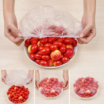 NOI Alimente de Unică folosință Capacul de Plastic Wrap Elastic Alimentare Capace Pentru Fructe, Boluri, Cupe Capace de Stocare Bucătărie Proaspete Păstrarea Saver Sac