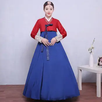 Noi Coreeană Tradiționale De Îmbrăcăminte Pentru Femei Rochie De Folk Pe Scena De Dans Costum De Sex Feminin Multicolor Elegant Hanbok De Sus Fusta Seturi 0