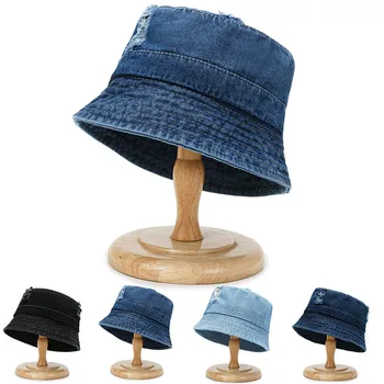 Noi Denim Pescar Pălărie Găleată Pălărie Unisex Moda Bob Sepci Hip Hop Gorros Bărbați Femei Panama Vânt Cald Pălărie Găleată în aer liber