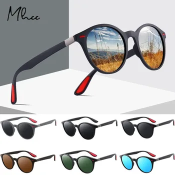 NOI FashionSquare Retro Nit Polarizat ochelari de Soare UV400 Bărbați Cerc GlassesClassic ochelari de Soare de Conducere Supradimensionat ochelari de Soare Barbati