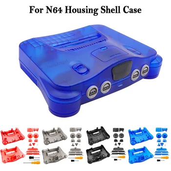 NOI Locuințe de Înlocuire Shell Translucid Caz Compatibil Nintendo N64 Retro Joc Video Consola Cutie Transparentă