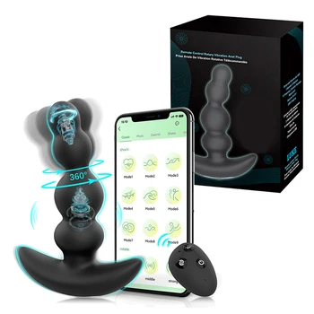 Noua APLICAȚIE de Control de la Distanță Anal Plug Vibrator Rotativ 360° Prostata Masaj Sex Sexy Jucării Pentru Bărbați, Femei, Penis artificial Vibratoare Pentru Bărbați