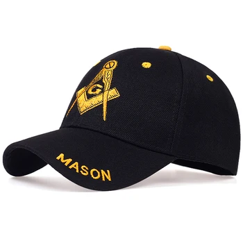 Noul Capac Negru Mason Broderie Șapcă de Baseball bumbac Snapback pălării Casquette Pălării Montate Casual Patriot Pac Pentru Barbati Femei gorras