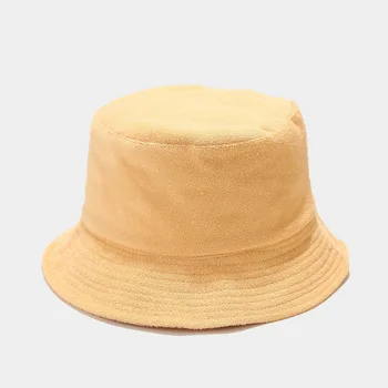 Noul Material Prosop Moale Găleată Pălărie Femei Moda Barbati Toamna Iarna Literatura Japoneză Culoare Solidă Bob Pălărie Panama Capac 4