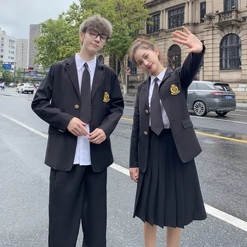 Oamenii Elevii De Liceu Clasa Set Uniform Japonia Stil Preppy Blazer