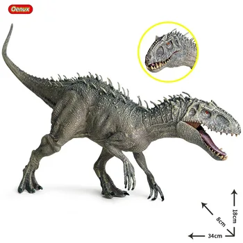 Oenux Noi 34x8x18cm Jurassic Indominus Rex Cifrele de Acțiune Deschide Gura Sălbatic Tyrannosaurus Dinossauro Lumea Animalelor Model de Copil Jucărie