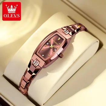 OLEVS de Lux de Moda Cuarț Femei Ceasuri de Tungsten Steel Design Elegant, cu Diamant Relogio Feminino Cadouri pentru Femei Ceasuri