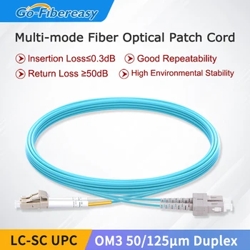 OM3 Multi-mode LC-SC Fiber Optic Patch Cord 10G 50/125um UPC polonă Duplex Fibra Optica Cablu de 1m,3m,5m Fibră Optică, Switch Cablu