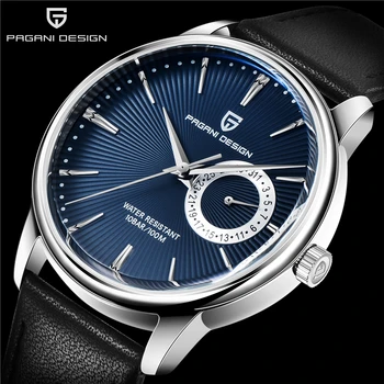 PAGANI DESIGN de Brand de Afaceri de Moda Ceas de Lux Cuarț Ceas de mână rezistent la apa 100M Casual din Piele Calendar Ceas Pentru Barbati Reloj 0