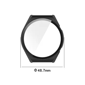 PC-ul de Ceas de Protecție Caz Acoperire Pentru Xiaomi Ceas S1 Smartwatch rezistent la Șocuri Full Screen Protector Înveliș /W Temperat Film 5