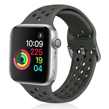 Pentru Apple Watch Benzi de 38mm 42mm 40mm 44mm Silicon Moale Sport Trupa de Înlocuire Curea de mână pentru iWatch Serie 4/3/2/1, Nike+