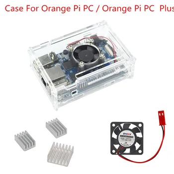 Pentru Orange Pi CALCULATORUL de Bord Caz Acril Transparent Coajă Cutie Proteja Cabina cu Ventilator Pentru Orange Pi PC / Portocaliu Pi PC Plus