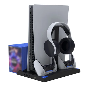 Pentru PS5 Consola 6 in 1 Suport Vertical cu Răcire Fan Controler de Încărcare de Andocare Cască Stand Joc de Depozitare pentru Accesorii PS5
