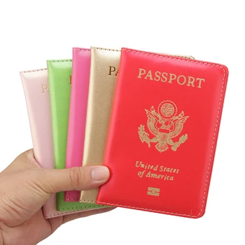 Personalizate din piele statele UNITE ale americii Capac Pașaport de Călătorie Personalizate deținător de Pașaport American Portofel Huse pentru Pașapoarte Fete America