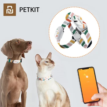 PETKIT Smart Pet Tracker Guler rezistent la apa Reglabil de Control Bluetooth Pisică Câine Plăcuța de Somn Activității Sportive de Detectare Guler