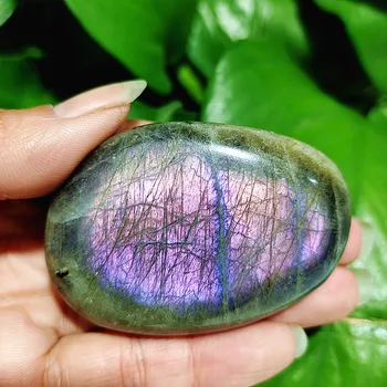 Piatră prețioasă naturale frumoase Violet de lumină Labrador Palma Piatra de Cristal Vrăjitor Chakra Spirituale de Vindecare de Cristal Decor Acasă 5