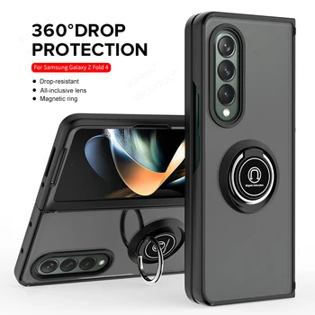 Picătură De Protecție Kickstand Inel De Caz Pentru Samsung Z Fold 4 Complet Capacul Din Spate Pentru Samsung Z Fold4 De Protecție La Șocuri Camera Shell