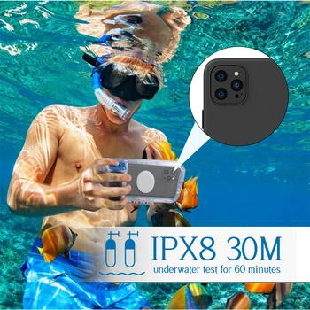 Pixco Bluetooth 30m Subacvatice Smartphone rezistent la apa Caz Actualizat versiunea pentru iPhone 13 12 11 X 8 7 plus pro max