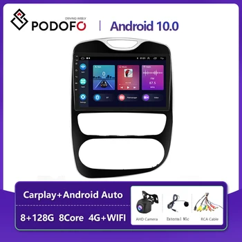 Podofo 2 Din Android 10 Radio Auto Multimidia Video Player Pentru Renault S. UN CLIO 2013-2018 Navigare GPS 2din Carplay Auto Stereo