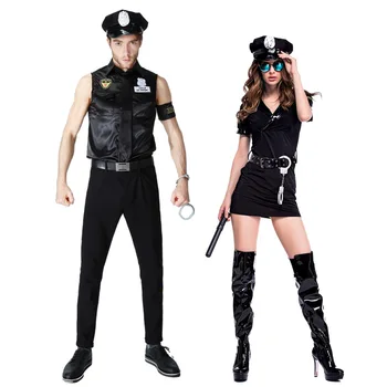 polițist și o Polițistă Rochie Fancy Cosplay Polițist Costume de Burlesc Costume de Halloween
