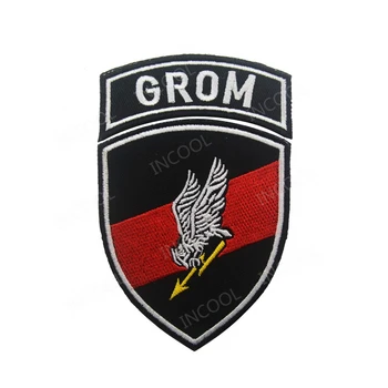 Poloneză Broderie Patch-uri GROM Polonia Militare Tactice Patch-uri Decorative Naționale de Luptă Tesatura Ecusoane Brodate