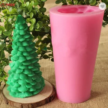 Pomul de crăciun Mucegai Forme 3D Pentru Lumanari de Pin Silicon Săpun Tort Fondant DIY Mucegai Crăciun Ceara Ambarcațiuni Manual de uz Casnic