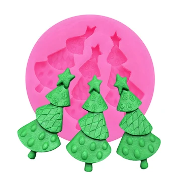 Pomul De Crăciun Mucegai Silicon Sugarcraft Ciocolata Cupcake Bicarbonat De Mucegai Tort Fondant Instrumente De Decorare