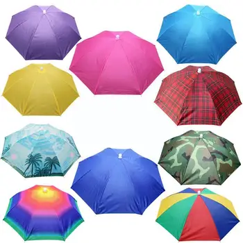 Portabil Ploaie Umbrelă, Pălărie Pliabilă în aer liber, Pescuit Umbrela de Călătorie Multifuncțional Drumeții Soare Anti-UV Nuanta Anti-Ploaie