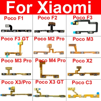 Power ON OFF Side Cheie, Butonul de Volum Panglică Cablu Flex Pentru Xiaomi Poco X2 X3 NFC GT C3 M2 M3 M4 F3 F2 Pro C31 PocoPhone F1