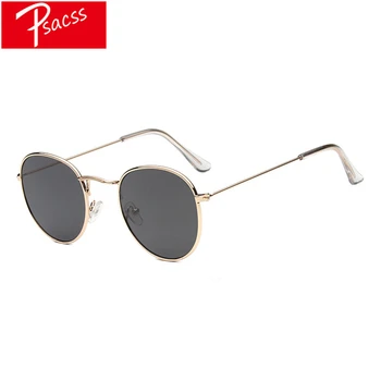 PSACSS 2020 Rotund ochelari de Soare Femei/Bărbați Vintage Mici Rama de Ochelari de Soare de Brand Designer de Moda Ochelari de Oculos Gafas De Sol UV400