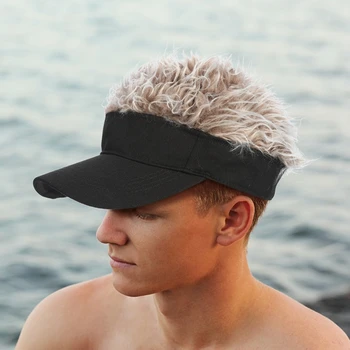 Părul Fals, Viziere Femei Pălării De Bărbați Cool Capac De Golf În Aer Liber Peruca Sepci De Baseball De Stradă La Modă Haioase Peruci Articole Pentru Acoperirea Capului Respirabil Casual Pălărie