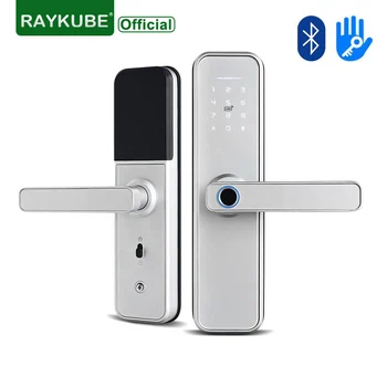 RAYKUBE X5 Argint Smart Lock Biometric de Amprente de Blocare a Ușii TT App de Blocare Wireless de acces fără cheie de la Distanță Deschide Ușa