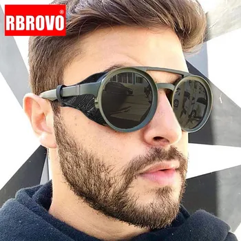 RBROVO Punk ochelari de Soare Barbati 2021 Brand de Lux Ochelari de Soare pentru Barbati/Femei Designer de Epocă ochelari de Soare Barbati Punk Lunetă Soleil Homme